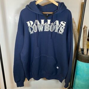 Vintage 1996 Russell Atheltic Dallas Cowboys NFL Hoodie Blue Football Sweatshirt